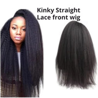 KINKY STRAIGHT LACE FRONT WIG (BLACK) (COPY)