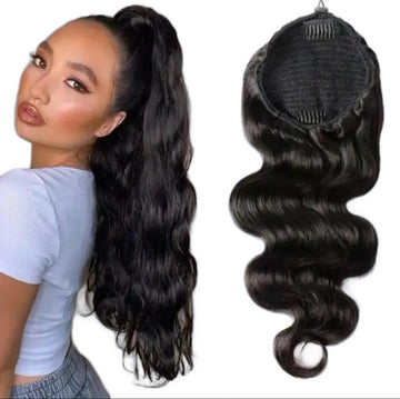 WAVY HUMAN HAIR PONYTAIL